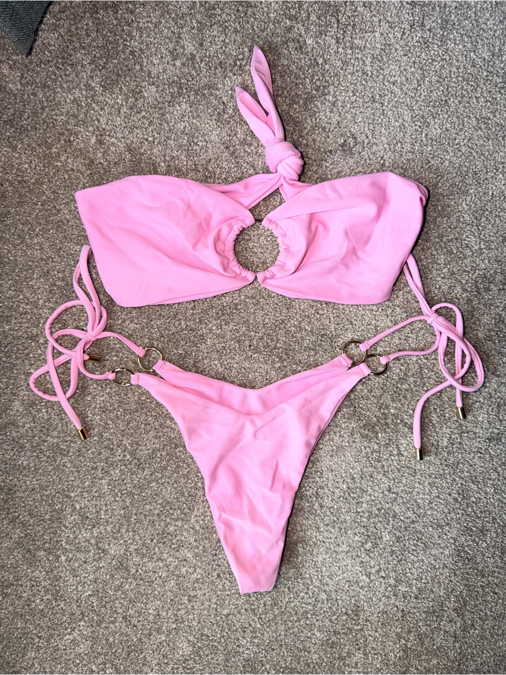 Khassani - Ring-Detail Bikini Set
